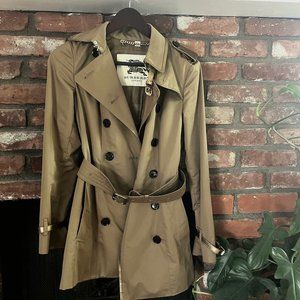 Size 2 Burberry Trench Coat, Metallic Trim Limited Edition